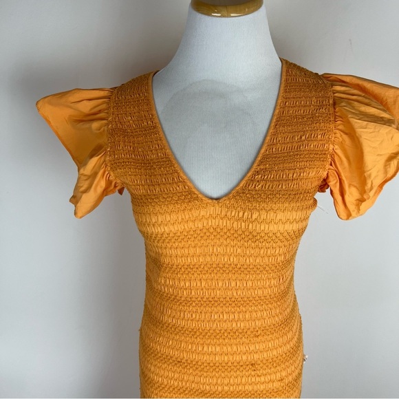 ARAMINTA JAMES Dress Orange The Bella Dress Mini Size 8 US 4 - Picture 3 of 7